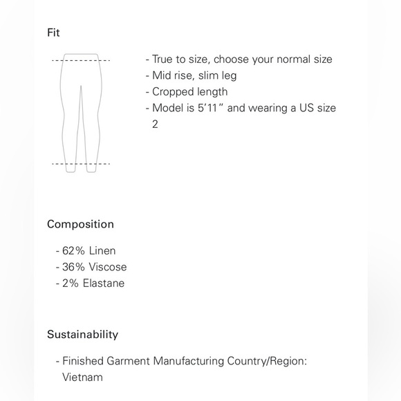 NWT Theory White Linen Treeca Pull On Pants - Picture 12 of 13